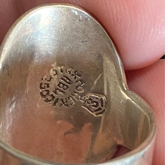 Ring Size 8 Taxco Aztec Mexico Sterling Silver 925 Women Semi-Precious Stone - Picture 7 of 10
